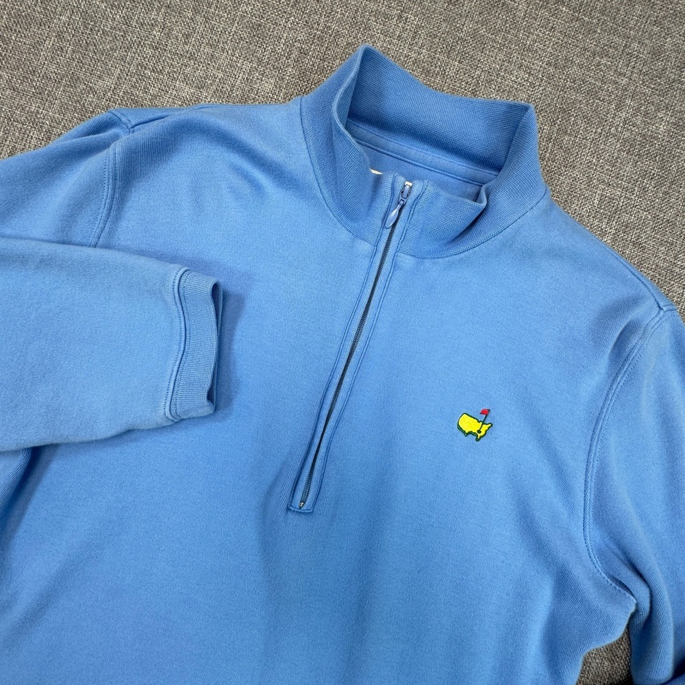 Magnolia Lane Masters Golf Pullover Womens Large Blue Pima Cotton Quarter Zip